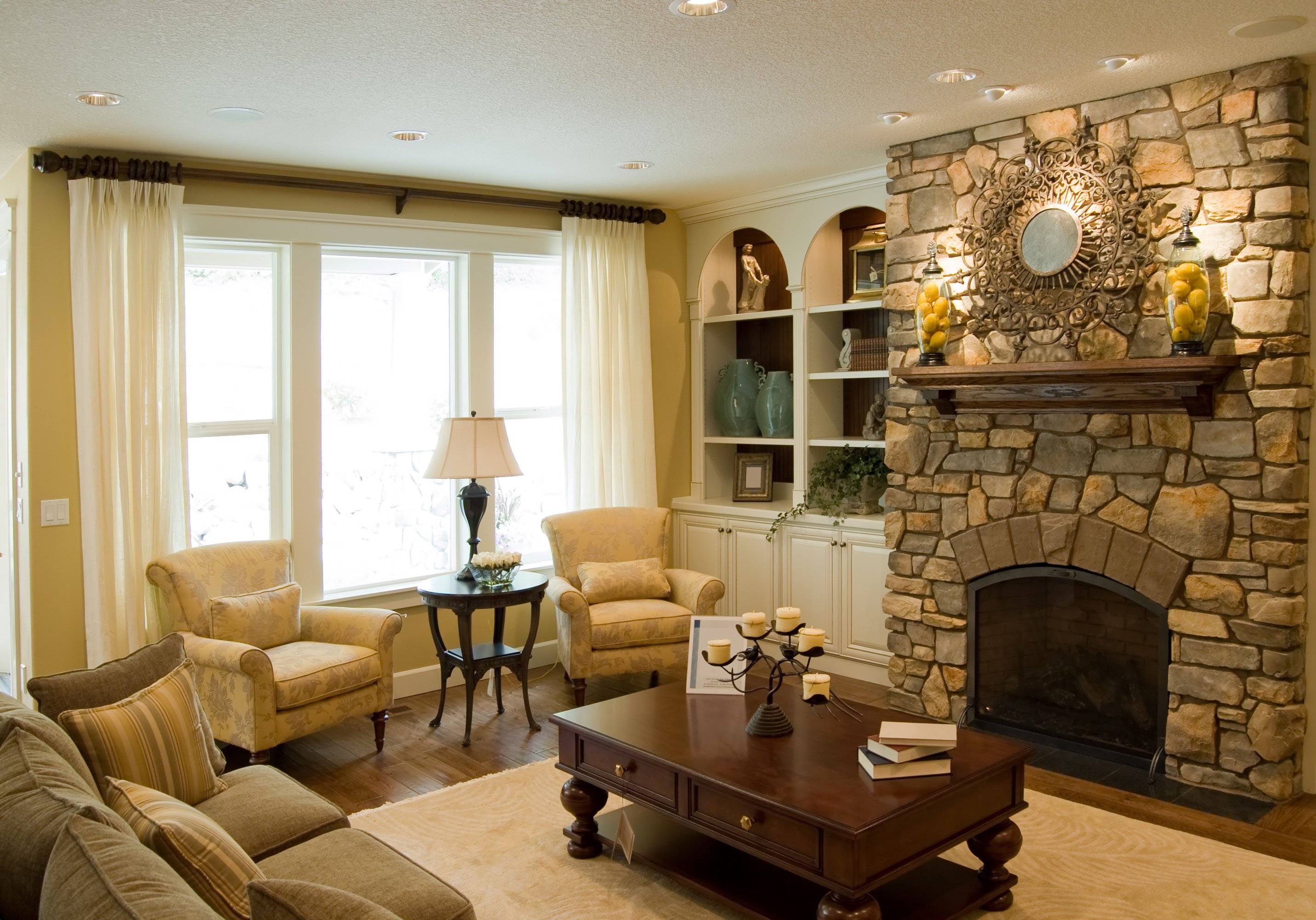 Камин в современном стиле: в интерьере, в гостиной, в квартире, в доме .