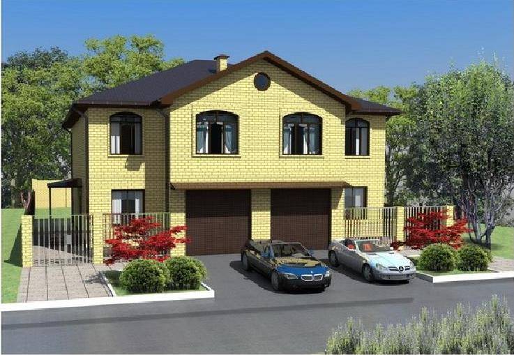 Дом на две семьи(дуплекс) с отдельными входами: планировка двухэтажных и одноэтажных зданий, проекты жилья с неравными частями