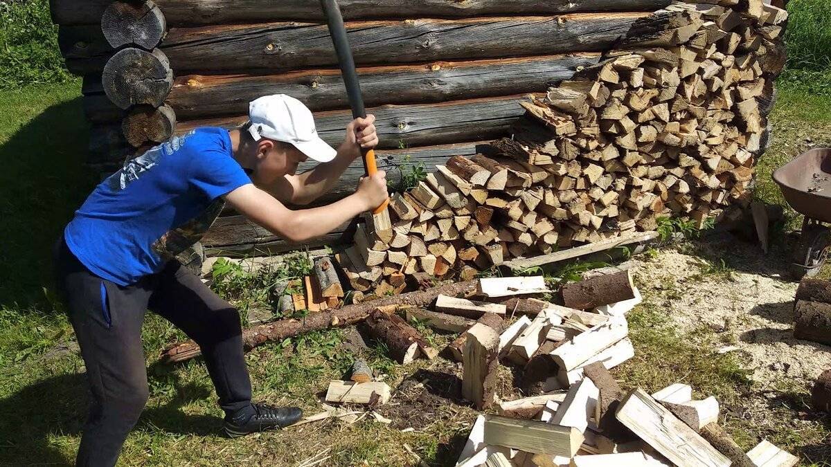 Колка дров: вручную и с помощью механизированного дровокола