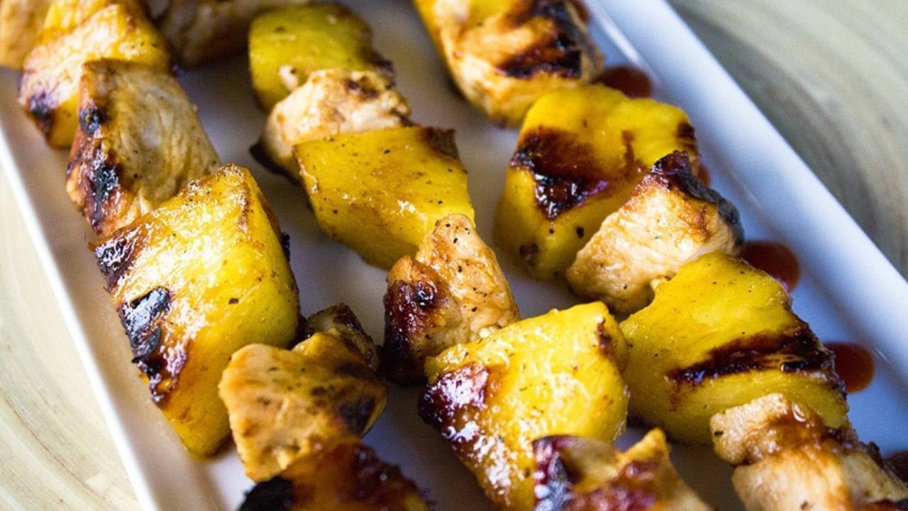 Куриный шашлык с ананасом — пошаговый рецепт с фото