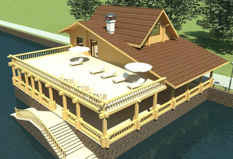 Под одной крышей: проекты бань, совмещённых с беседкой, домом и бассейном