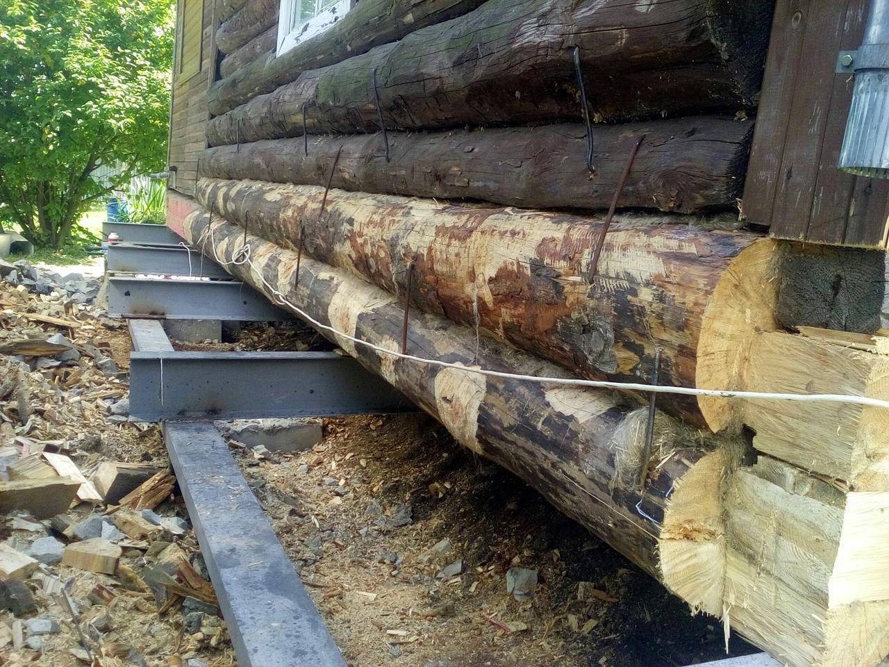 Как заменить нижний венец деревянного дома