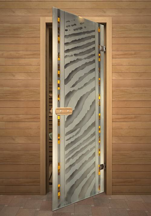 Стеклянные двери для бани и сауны от производителя акма