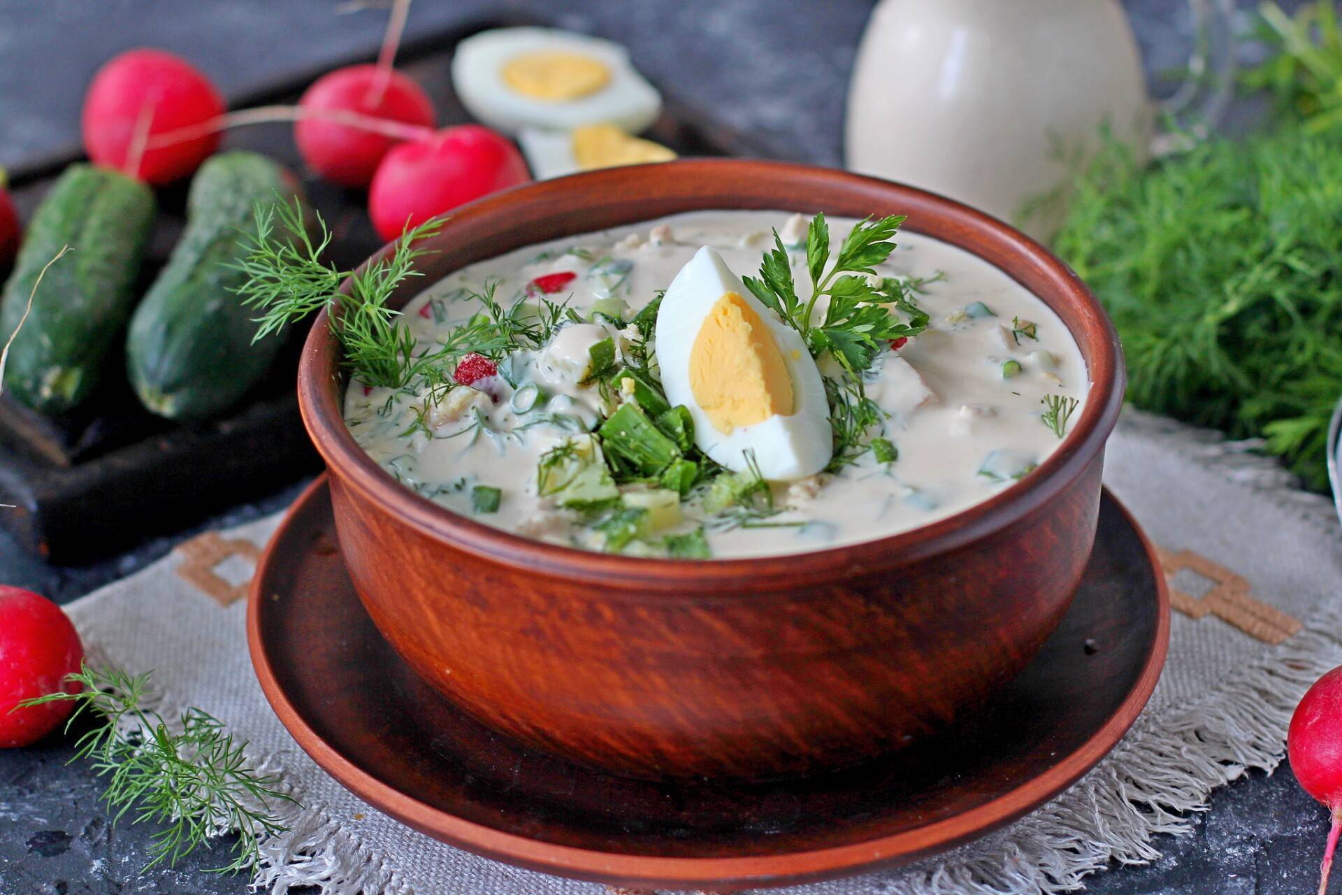 Суп с корнишонами и оливками