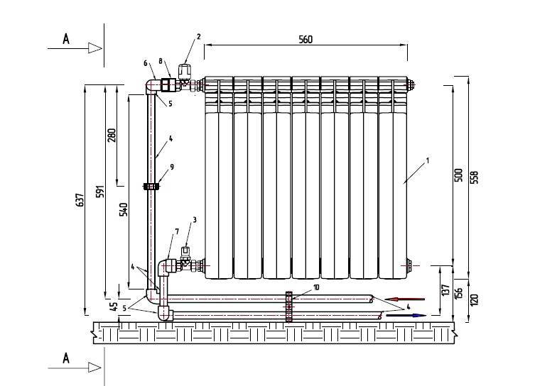 Подключение радиаторов отопления — основные схемы, способы и нестандартные варианты подсоединения своими руками (130 фото)