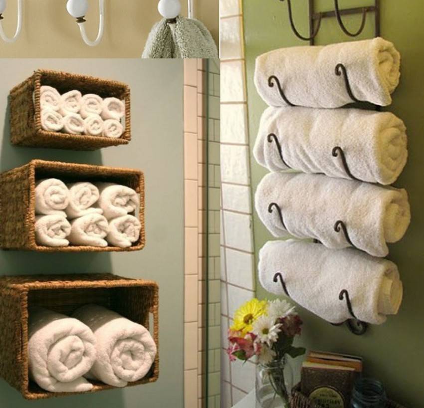 Хранение полотенец дома: в ванной, на кухне и шкафу