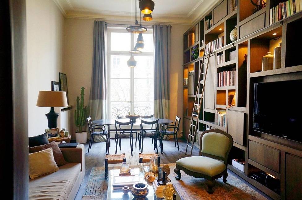 До и после: оттенки терракоты в небольшой парижской квартире | houzz россия