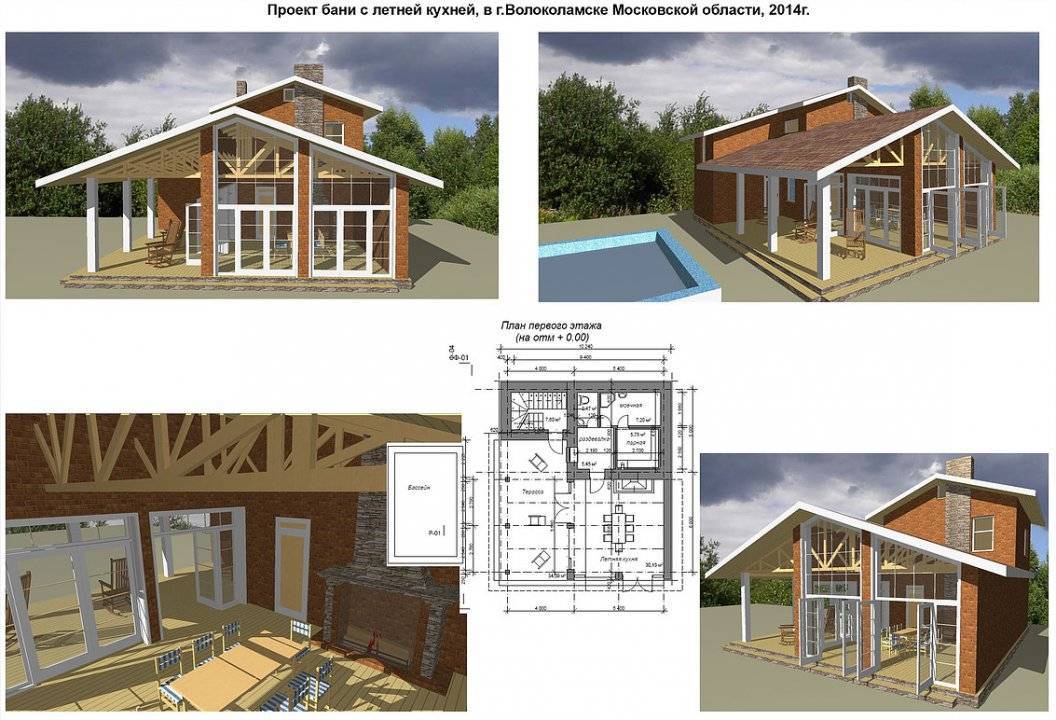 Проекты строительства бань с летней кухней: умный подход к строительству