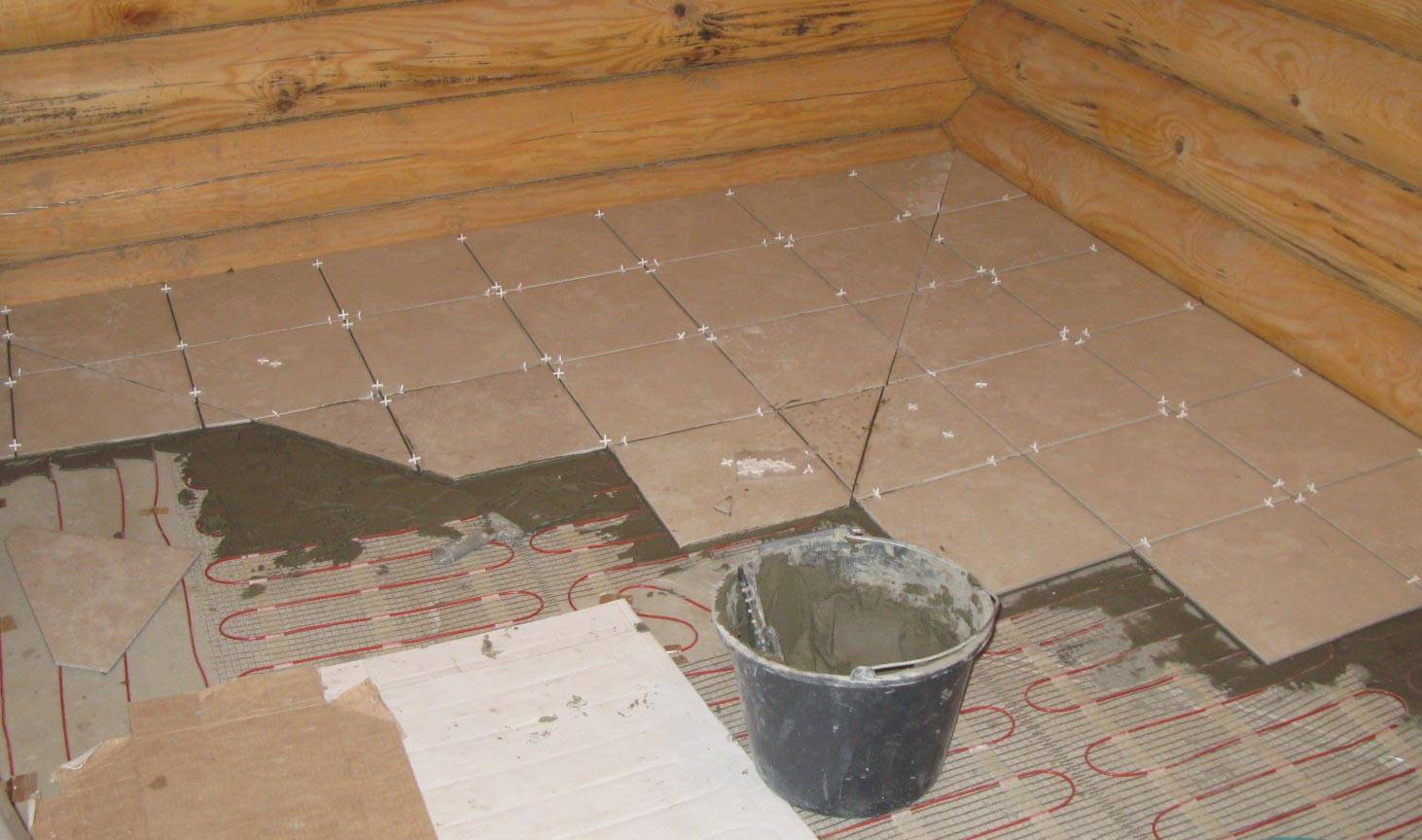 Теплый пол в бане от печки и как сделать водяной пол