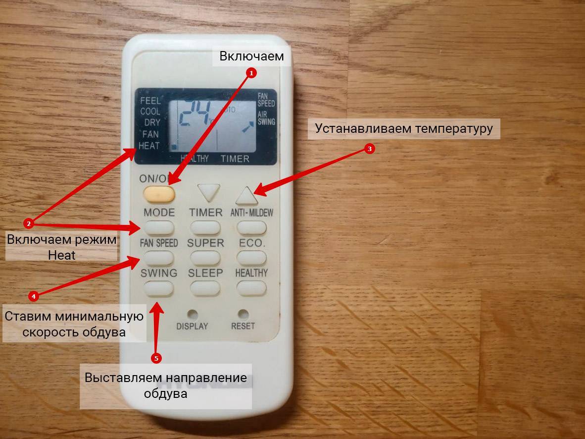 Кондиционер панасоник как включить теплый воздух на кондиционере старого образца