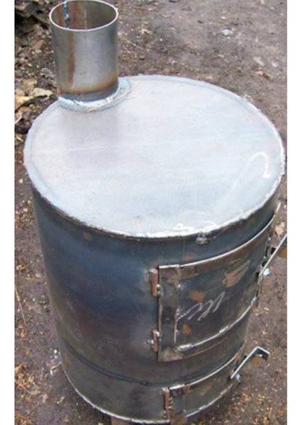 Мобильная печь для сжигания мусора из 200-литровой бочки
