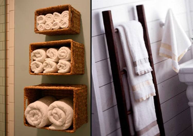 10 способов практичного хранения полотенец в ванной комнате