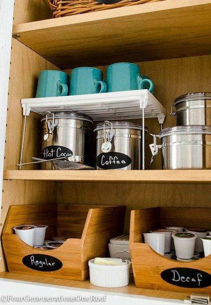 Хранение чашек на кухне: идеи на фото