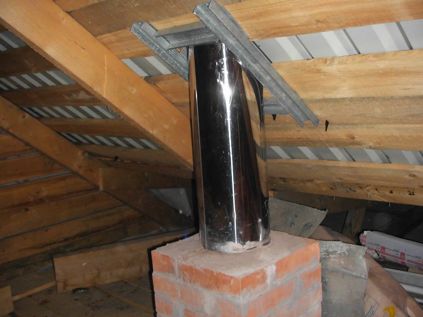 Проход трубы через крышу из металлочерепицы - строим баню или сауну