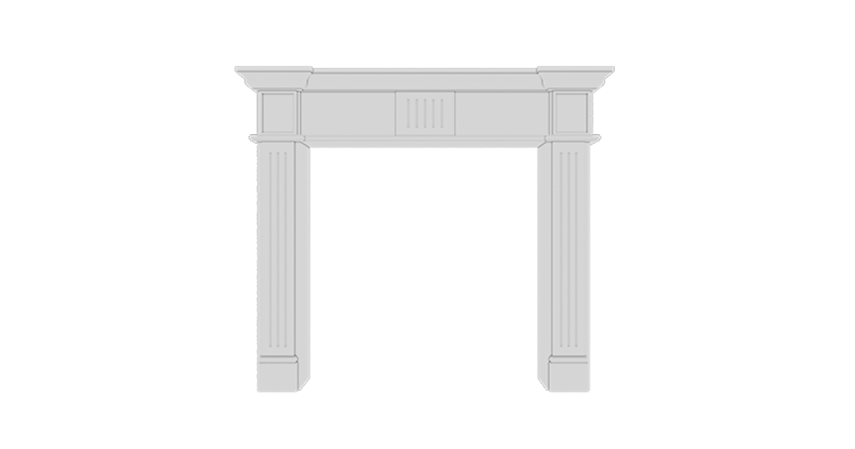Декоративный каминный портал, обрамление полиуретаном